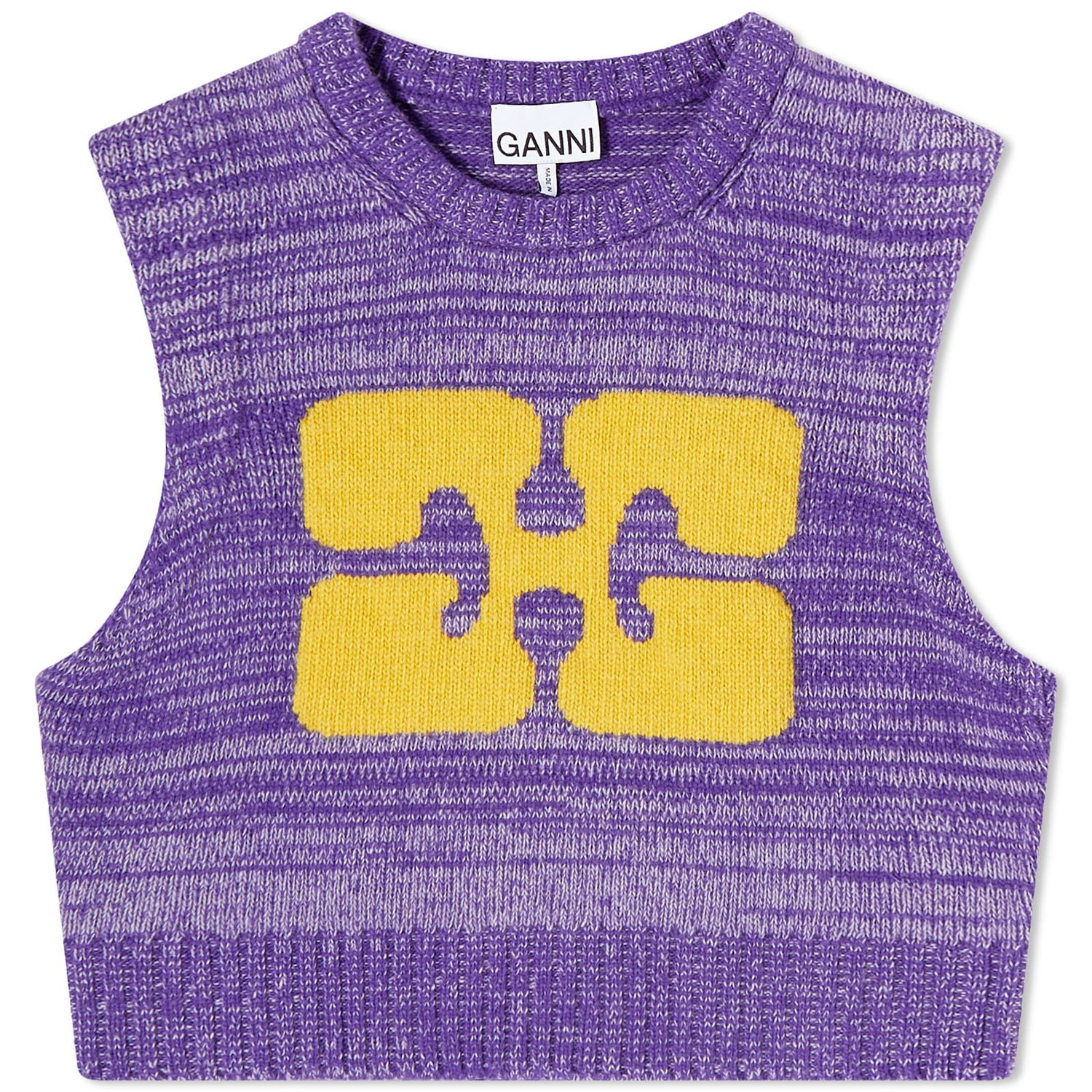 Sweater GANNI Graphic Crop Vest Lilla | K1953-520, 0