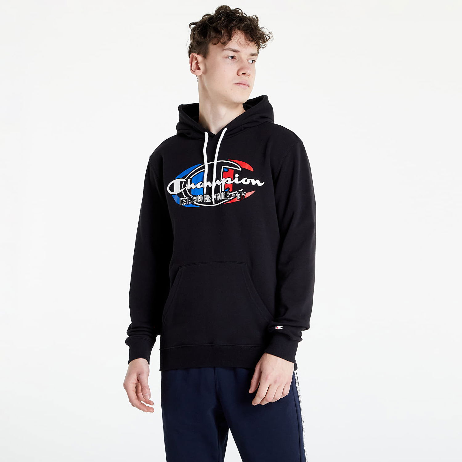 Sweatshirt Champion Hooded Sweatshirt Sort | KK001 NBK, 0
