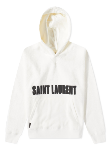 Sweatshirt Saint Laurent Bold Logo Hoody Beige | 729852Y37GX-9744