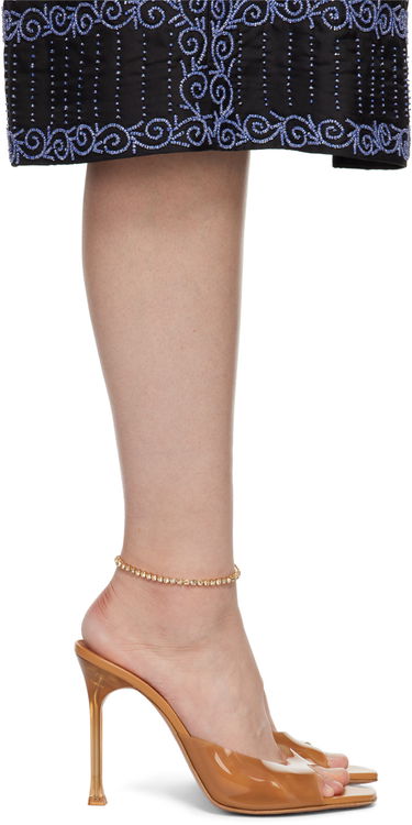 Armbånd Amina Muaddi Crystal-Embellished Anklet Metalisk | IRIS ANKLET, 2