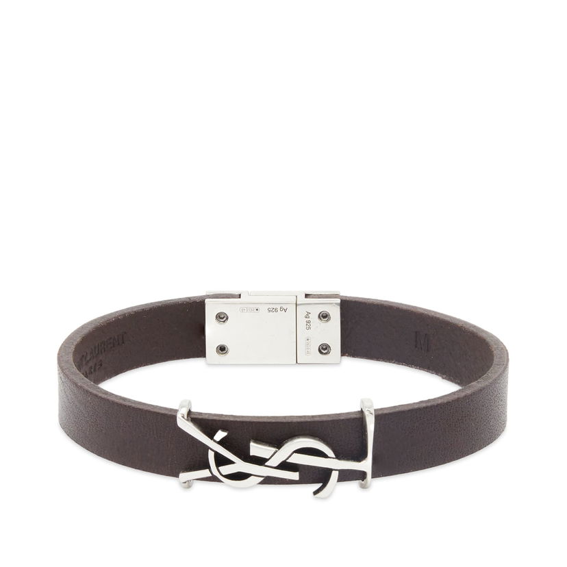 Armbånd Saint Laurent YSL Leather Bracelet Sort | 783110Y1019-2045