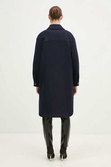 Jakke MAISON KITSUNÉ Maison Kitsune Workwear Wool Shirt Jacket Blå | NW02211WM0026, 2