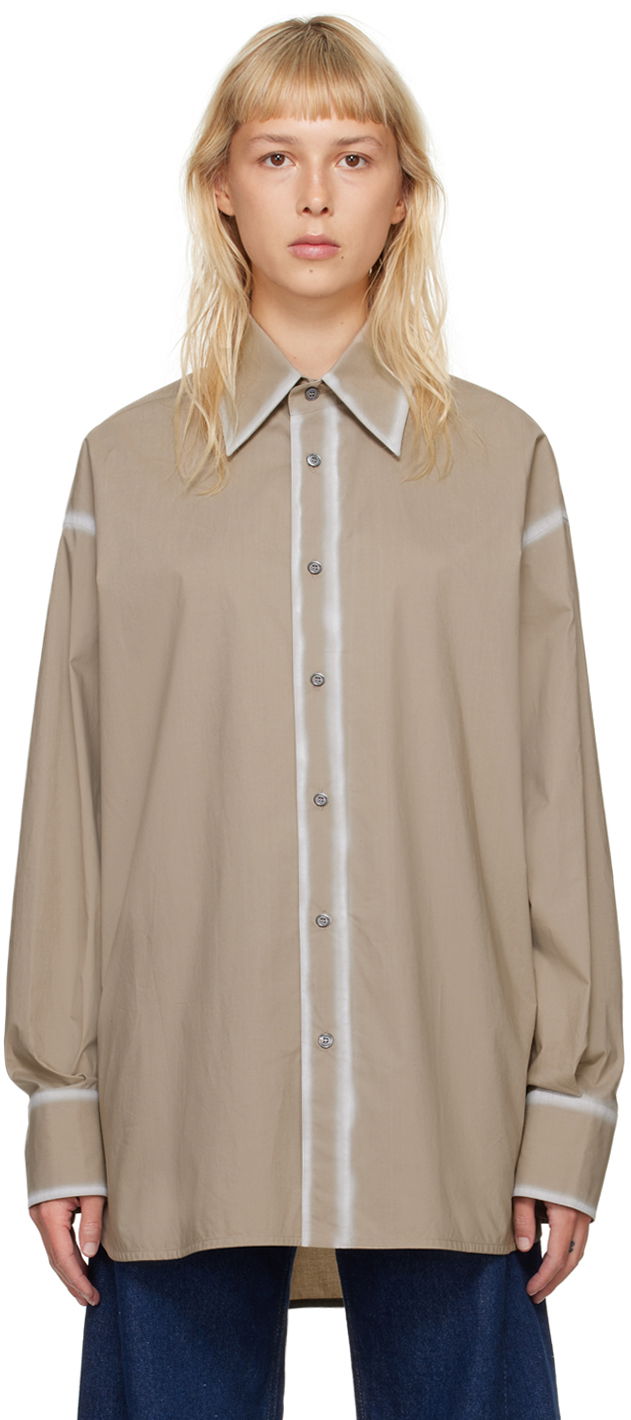 Skjorte Maison Margiela MM6 Buttoned Shirt Beige | SH0DT0008 S47294, 0