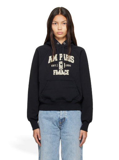 Sweatshirt AMI Paris France Hoodie Sort | USW210.747