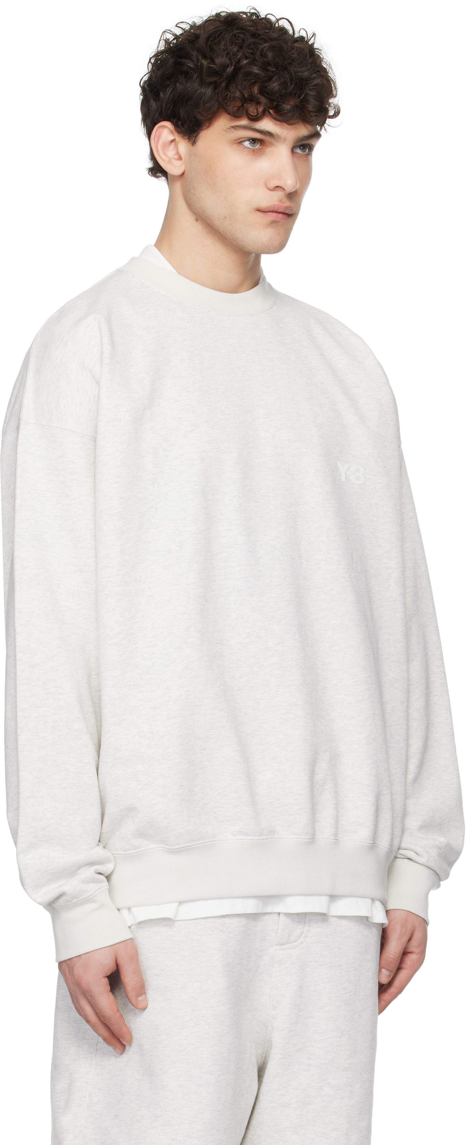 Sweatshirt Y-3 Y-3 French Terry Crew Sweatshirt Grå | JM7874, 1
