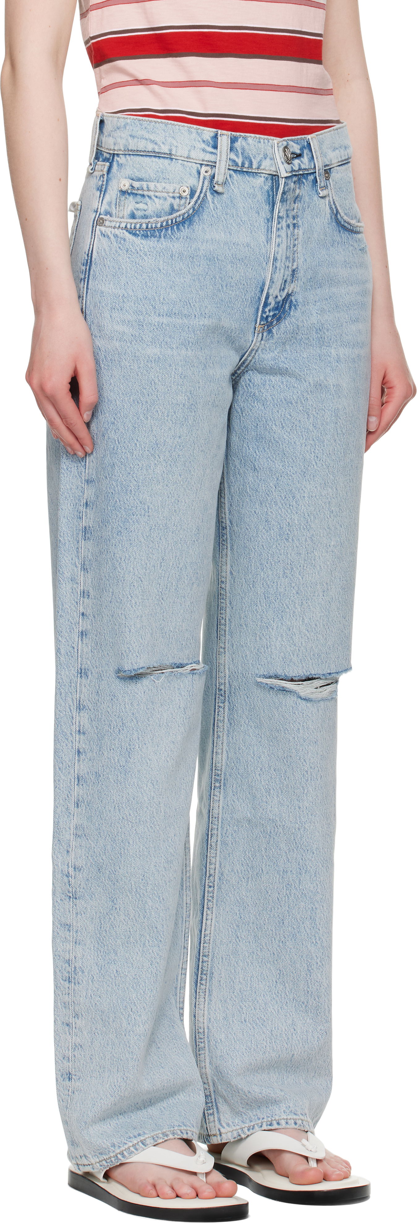 Jeans rag & bone rag & bone Shea Relaxed High Rise Jeans Blå | WDD25P1006RGCH, 1