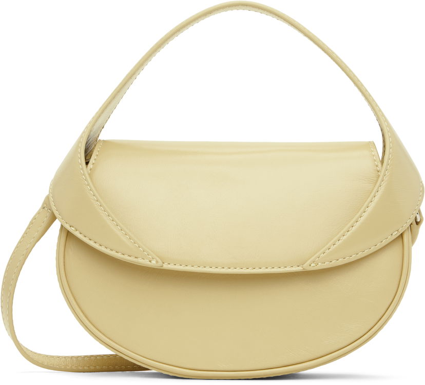 Håndtaske BY FAR Leather Shoulder Bag Gul | MWBTH008LL002BG032PL