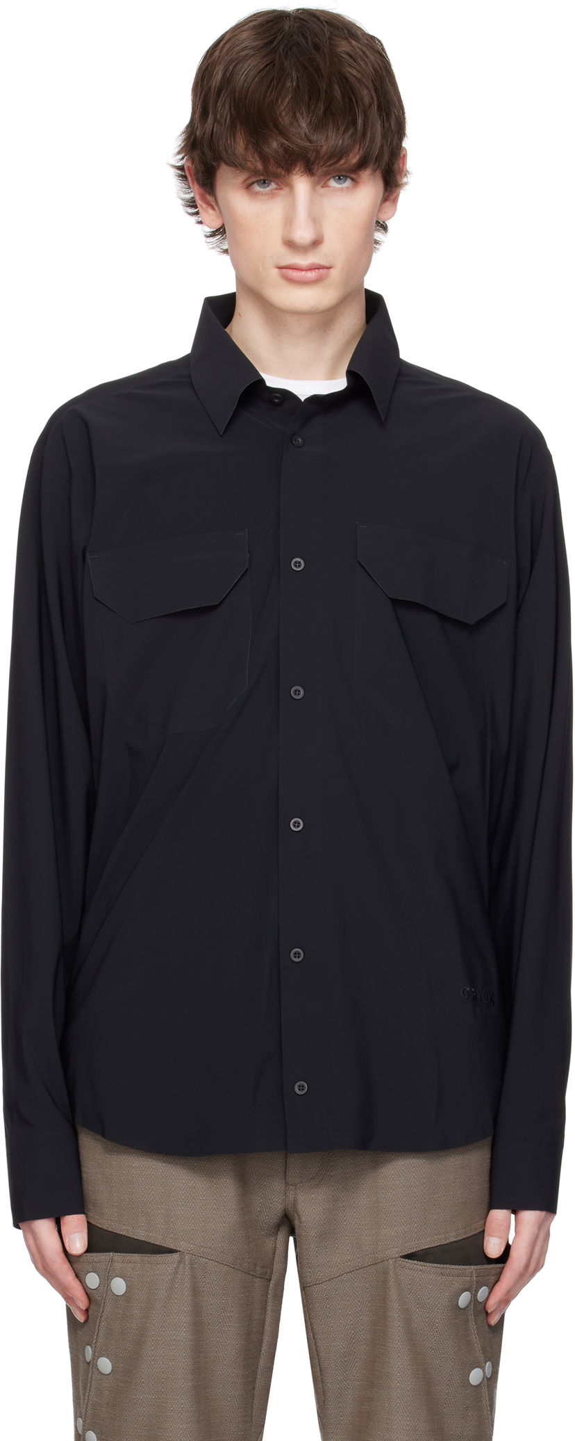 Skjorte GR10K GR10K Render Ultrasound Shirt Sort | BGA21130CL