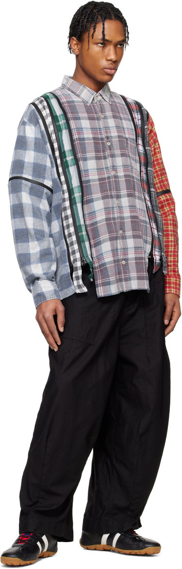 Skjorte Needles NEEDLES 7 Cuts Zipped Flannel Shirt Flerfarvet | QV394, 3