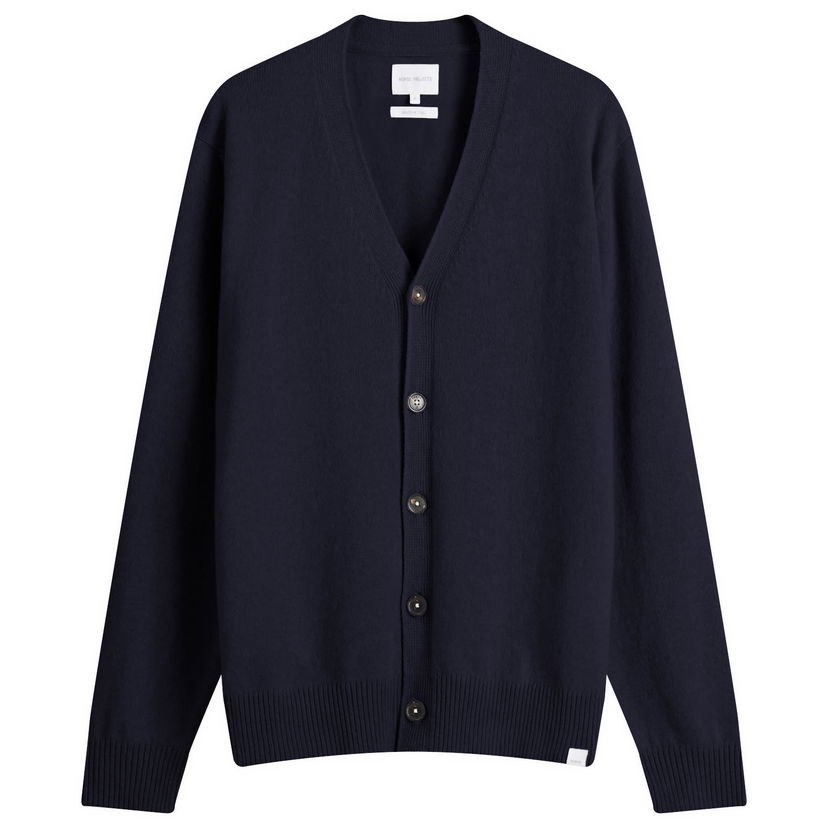 Sweater NORSE PROJECTS Standard Lambswool Cardigan Blå | N45-0624-7004