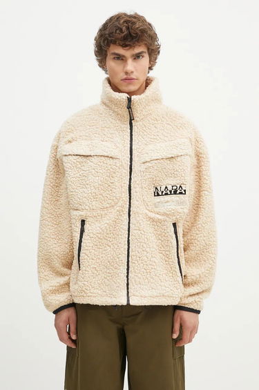 Jakke Napapijri Fleece Jacket T-Jaman Beige | NP0A4HZNN1J1, 0