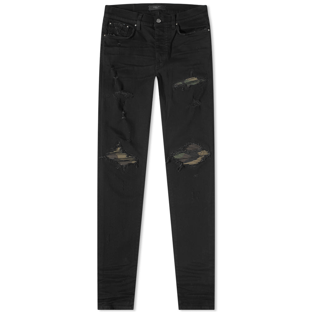 Jeans AMIRI MX1 Camo Jeans Sort | PF22MDS052-018, 0