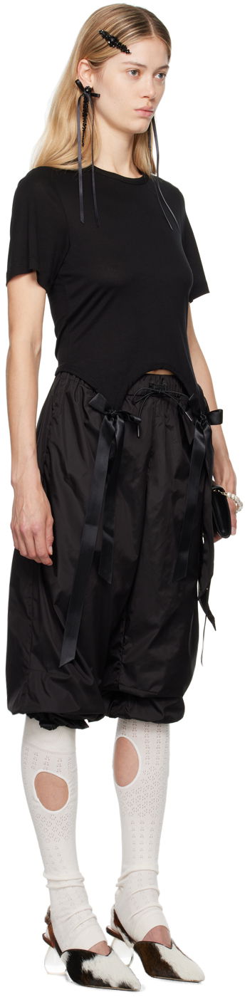 Cargo bukser Simone Rocha Simone Rocha Bow Tail T-Shirt Sort | 5223 0571, 1