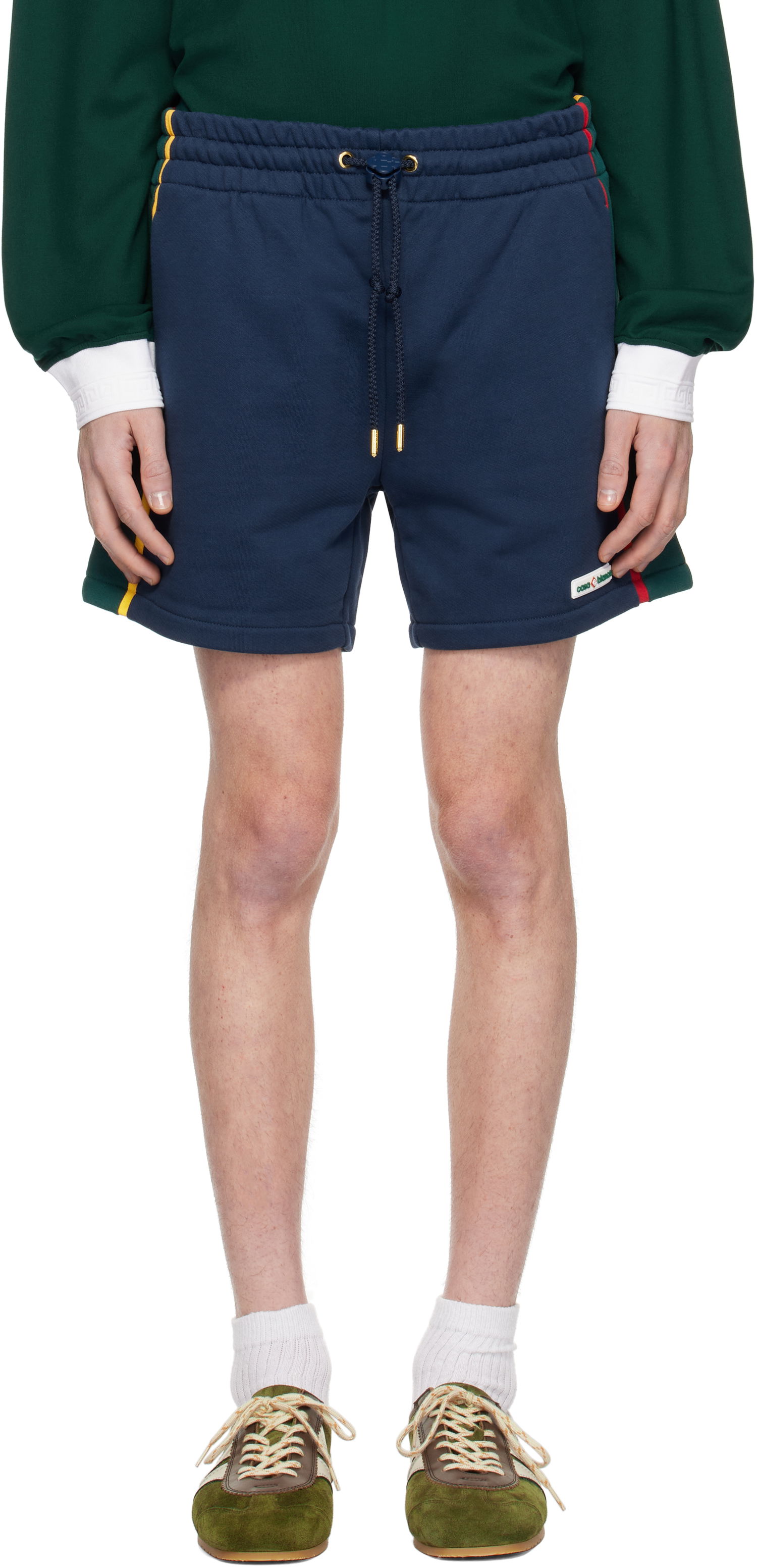 Shorts Casablanca Colourblock Shorts Mørkeblå | MPS25-JTR-240-01, 0
