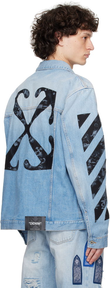 Jakke Off-White Off-White Diag Arrow Skate Denim Jacket Blå | OMYE09BS25DEN0024600, 2