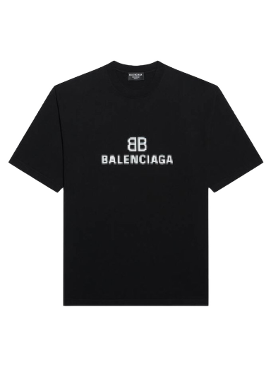 T-shirt Balenciaga BB Pixel Medium Fit T-shirt Sort | 612965TKVI71070