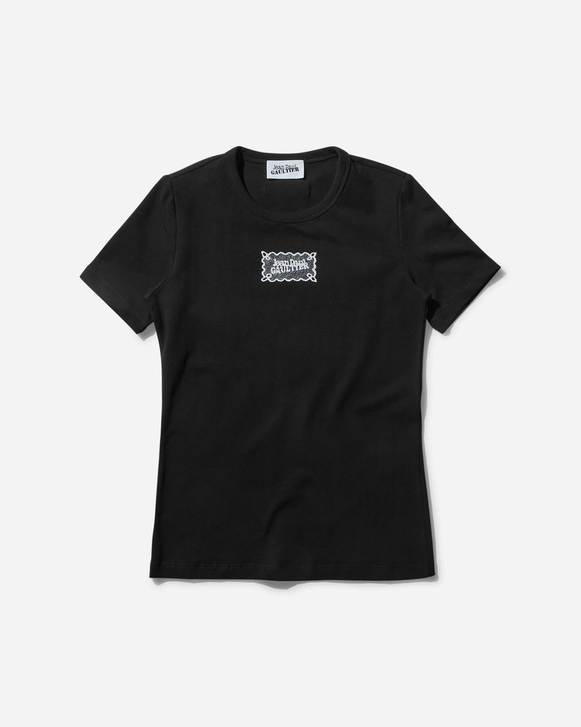 T-shirt Jean Paul Gaultier Embroidered Logo Baby T-Shirt Sort | 2431FTS091I-J056 0001