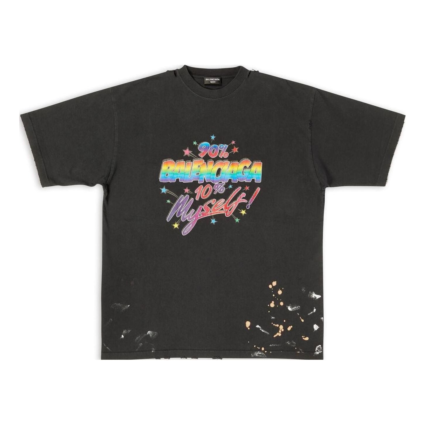 T-shirt Balenciaga 90/10 Graphic Print T-Shirt Sort | 641675TMVH31055, 0