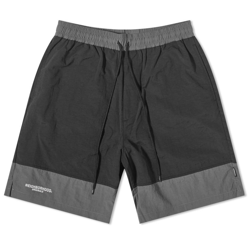 Badetøj Neighborhood Nylon Logo Swim Shorts Sort | 231TSNH-PTM03-BLK