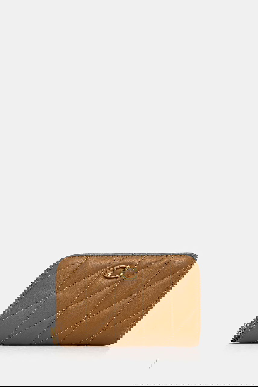 Tegnebog Coach Coach Quilted Leather Zip Around Wallet Brun | CM505, 0