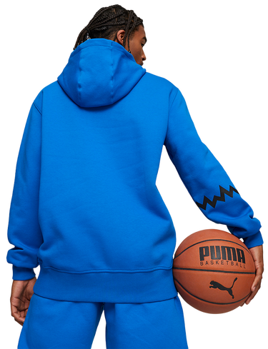 Sweatshirt Puma Hoops Team Hoodie Blå | 676648-05, 2