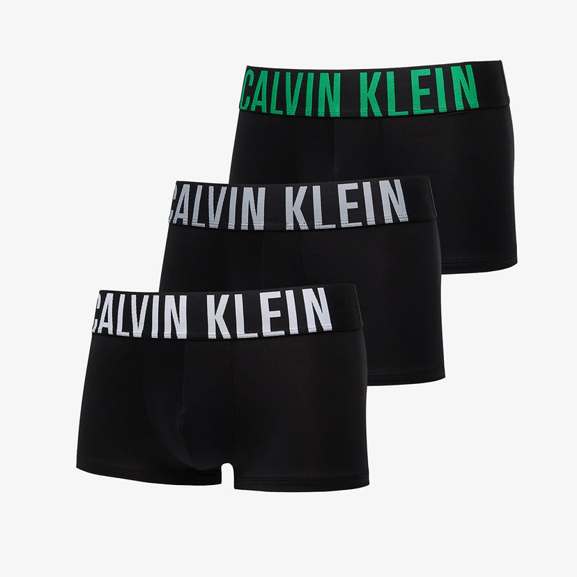 Boksere CALVIN KLEIN Intense Power Microfiber Stretch Low Rise Trunk 3-Pack Black Sort | 000NB3611A VPA