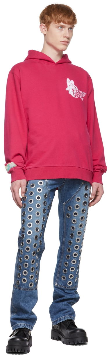 Sweatshirt We11done Cotton Hoodie Lyserød | WD-TH1-22-549-U-HP, 3