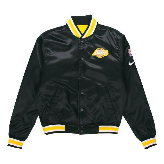 Bomberjakke Nike NBA Los Angeles Lakers City Edition Reversible Jacket Sort | CU8099-010