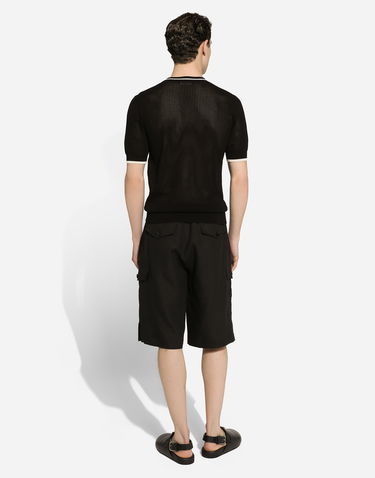 Shorts Dolce & Gabbana Linen Cargo Shorts Sort | GV5TATGI437N0000, 2