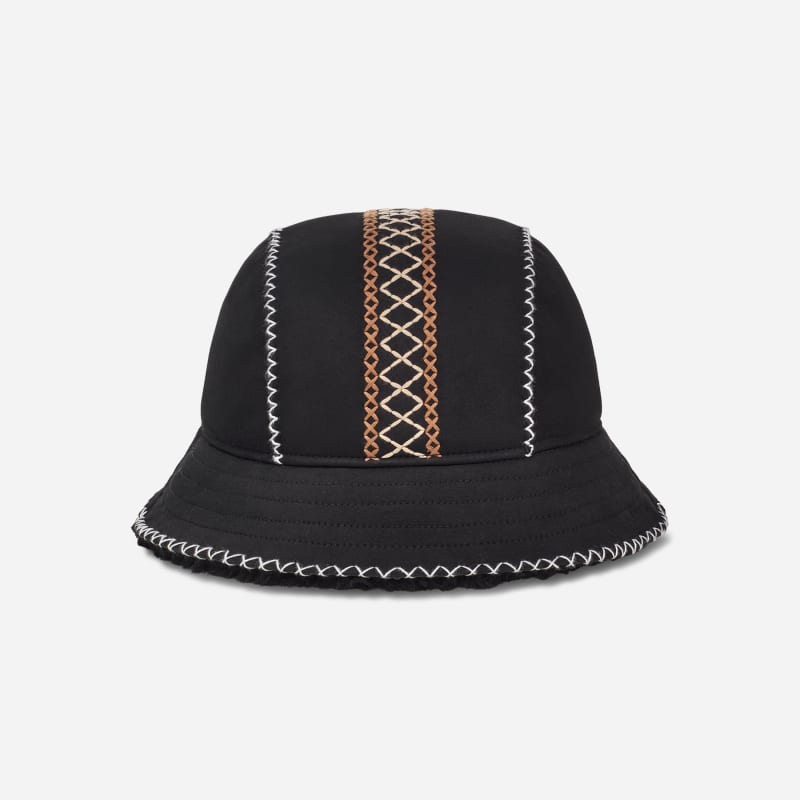 Hat UGG Embroidered Bucket Hat Sort | 100908-BLK, 1