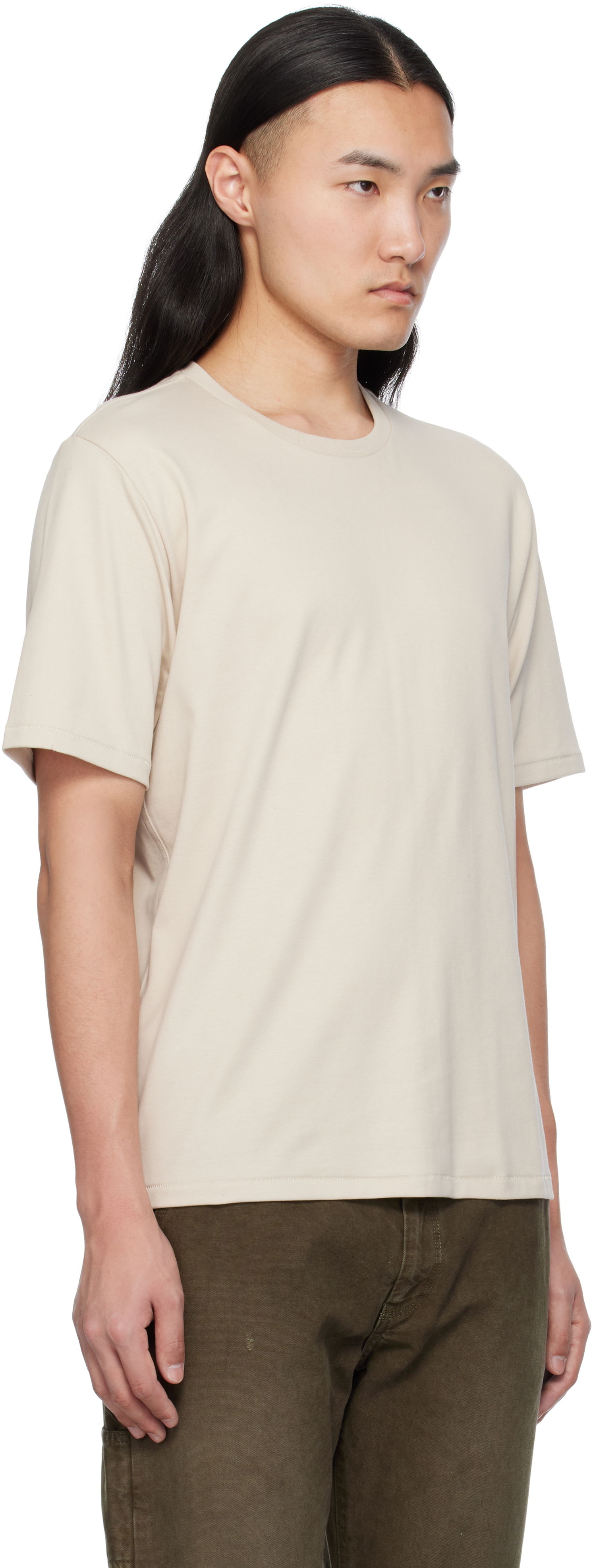 T-shirt rag & bone rag & bone Pima Cotton T-Shirt Beige | MBC24HT019W319, 1