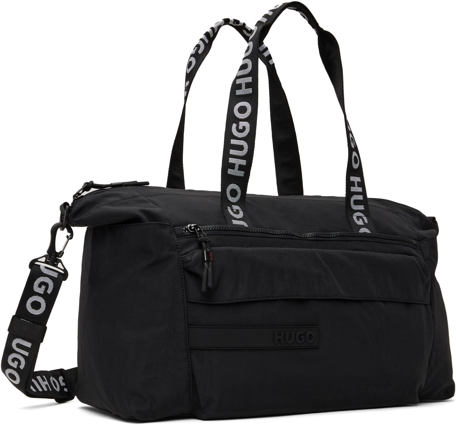Gymsæk BOSS Hugo Logo Patch Duffle Bag Sort | 50541967, 1