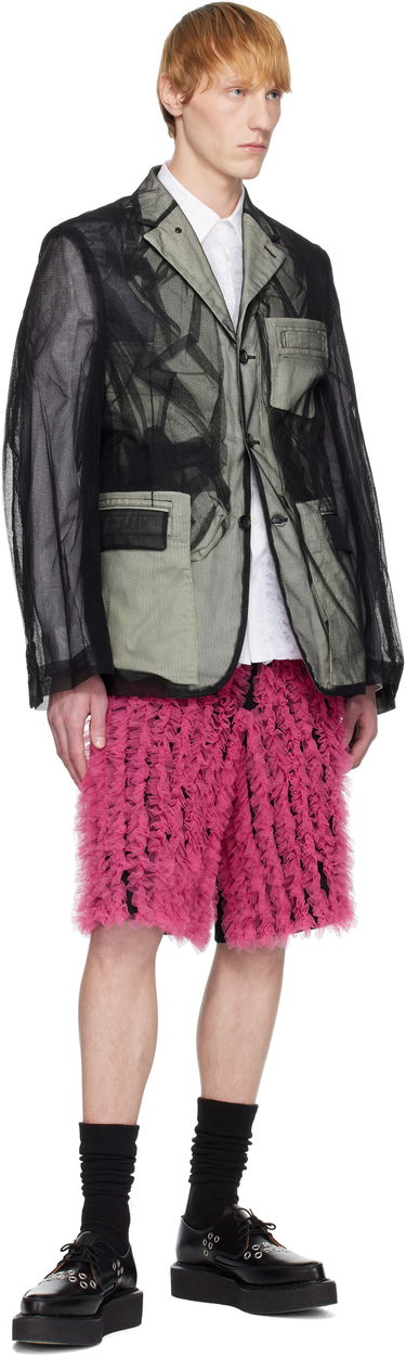 Shorts Comme des Garçons Comme des Garçons Homme Plus Gabardine and Tulle Shorts Lyserød | PO-P063-051, 3