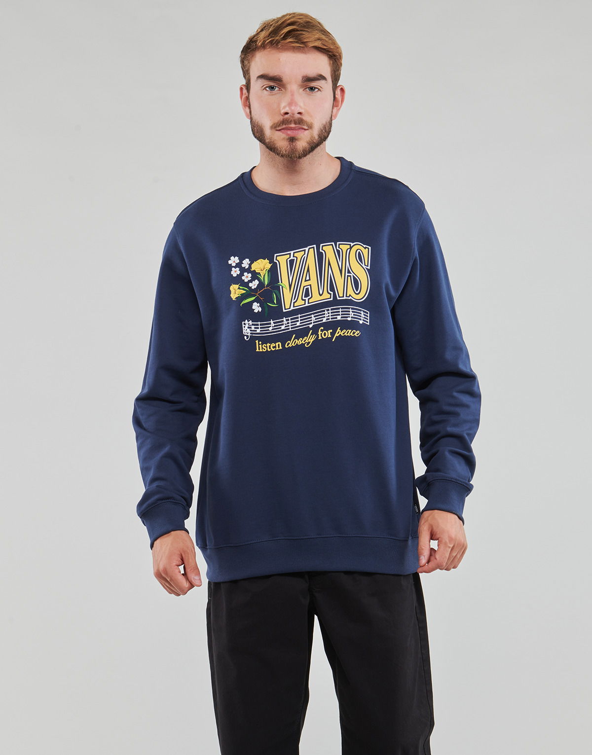 Sweater Vans Noted Crewneck Mørkeblå | VN0008H1LKZ, 1
