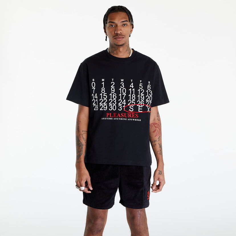 T-shirt Pleasures Calendar Heavyweight T-Shirt Sort | P24SP002 BLACK