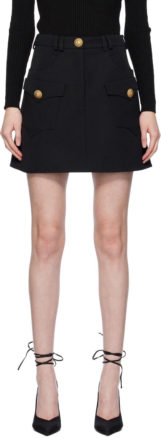 Nederdel Balmain Pockets Miniskirt Sort | CF1LA359WC09