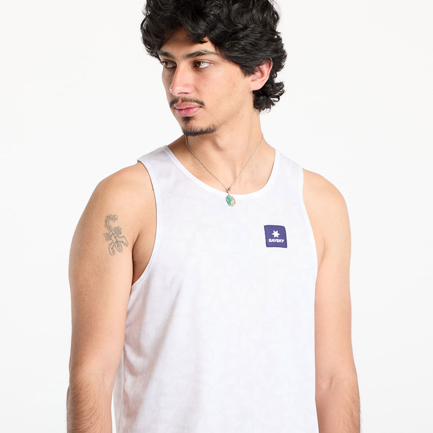 Tanktop Saysky Flower Combat Singlet White AOP M Hvid | NMRSI31C1030, 1