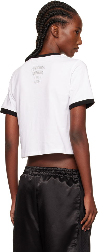 T-shirt We11done We11done Poster Graphic Cropped Ringer T-Shirt Hvid | WD-TT2-25-776-W-WH, 2