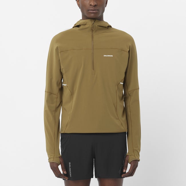 Sweatshirt Salomon Sense Aero Hybrid Hoodie Grøn | LC2639300, 0