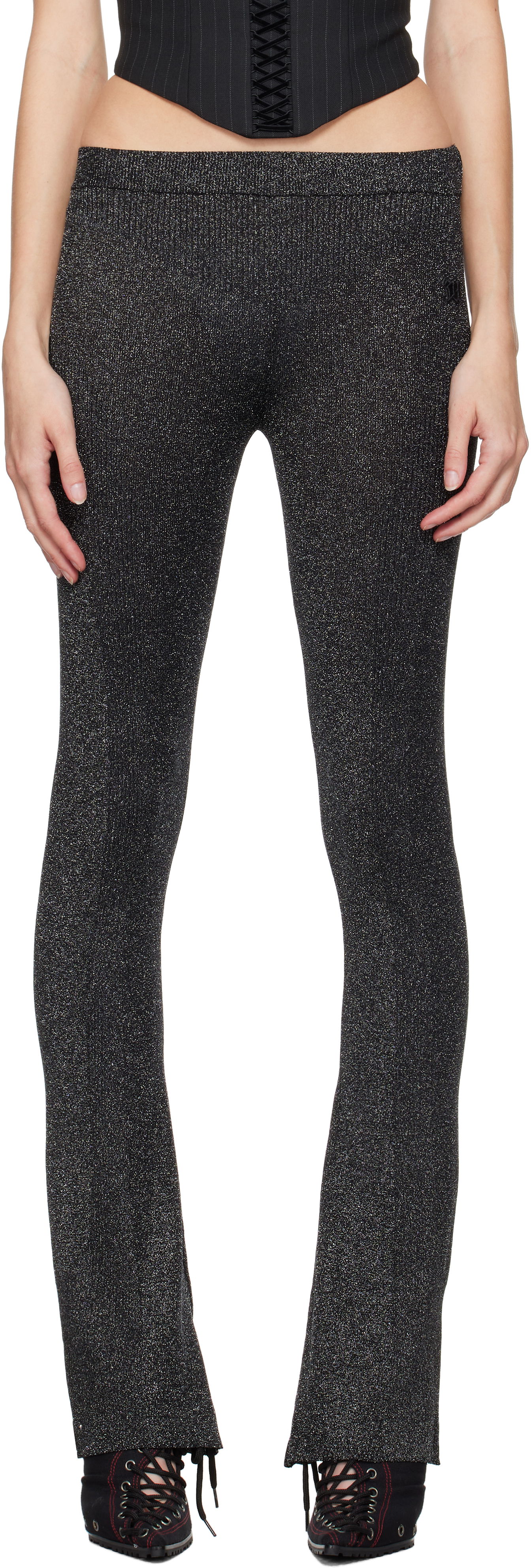 Leggings MISBHV Knitted Flared Trousers Sort | 241W307, 0