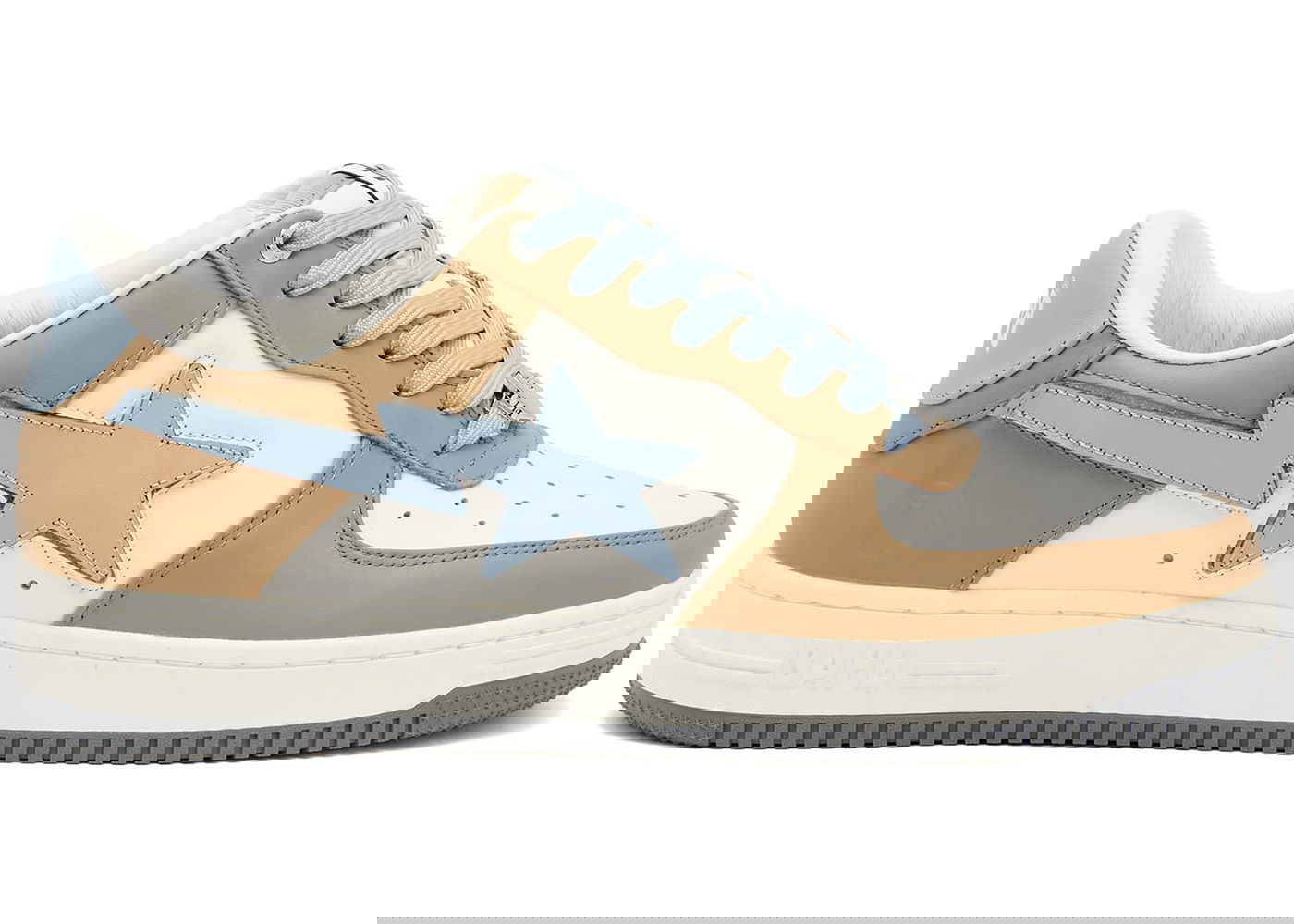 Sneakers og sko BAPE A Bathing Ape Sta Low#4 "Beige Sky Blue" Flerfarvet | 001FWJ301011_BEI, 0