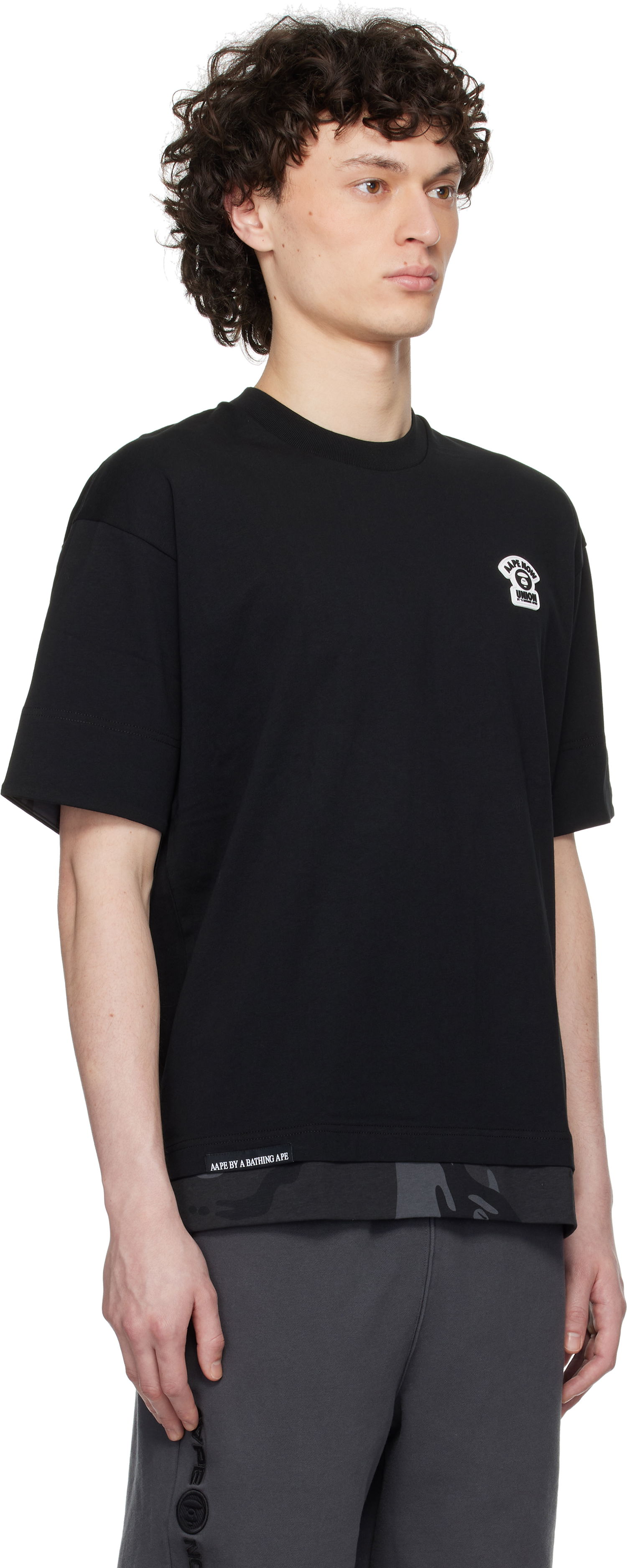 T-shirt AAPE by A Bathing Ape AAPE by A Bathing Ape Fancy Main T-Shirt Sort | AAPTEM1652XXNBKX, 1