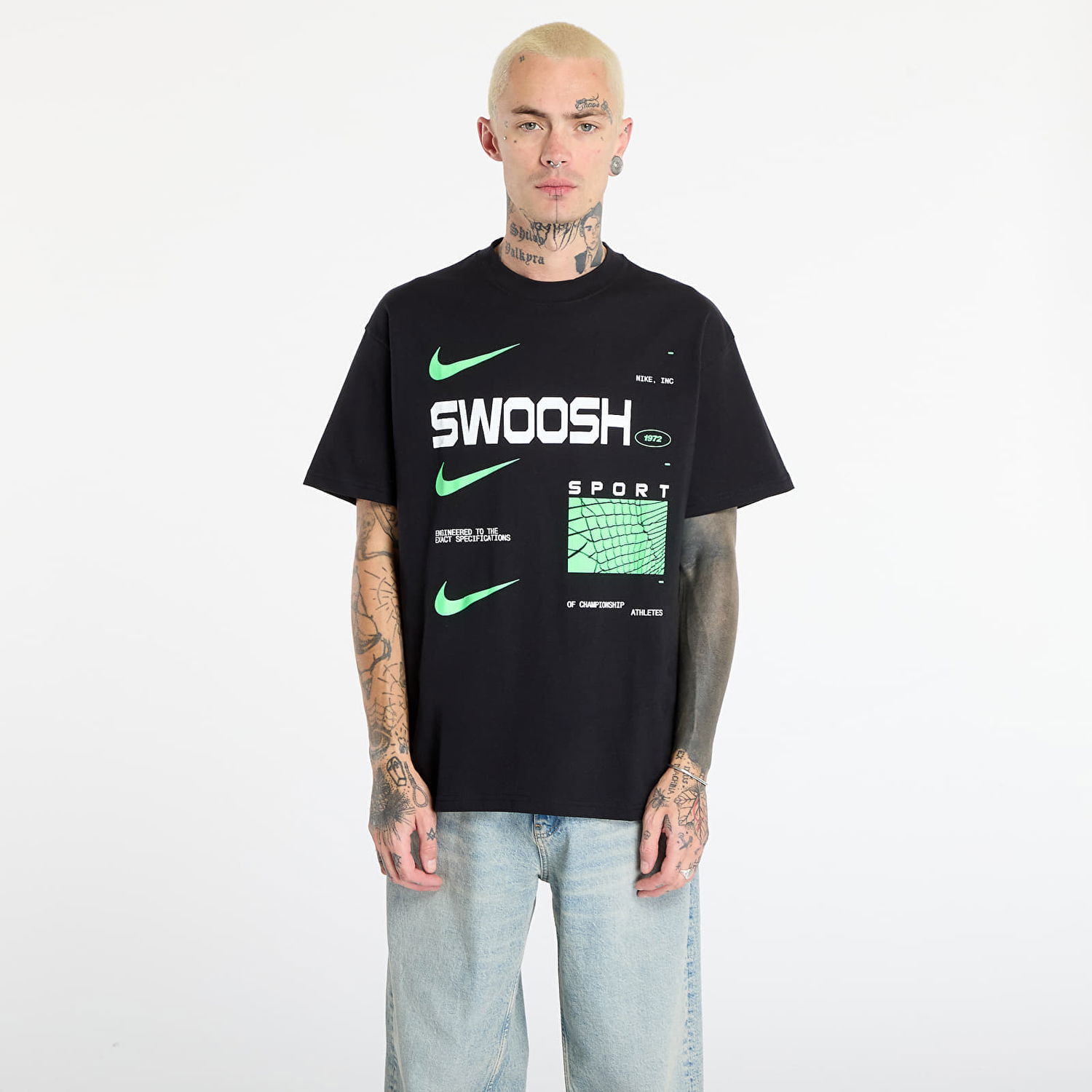 T-shirt Nike Sportswear Max90 Swoosh Sport Graphic T-Shirt Sort | HV0162-010, 0