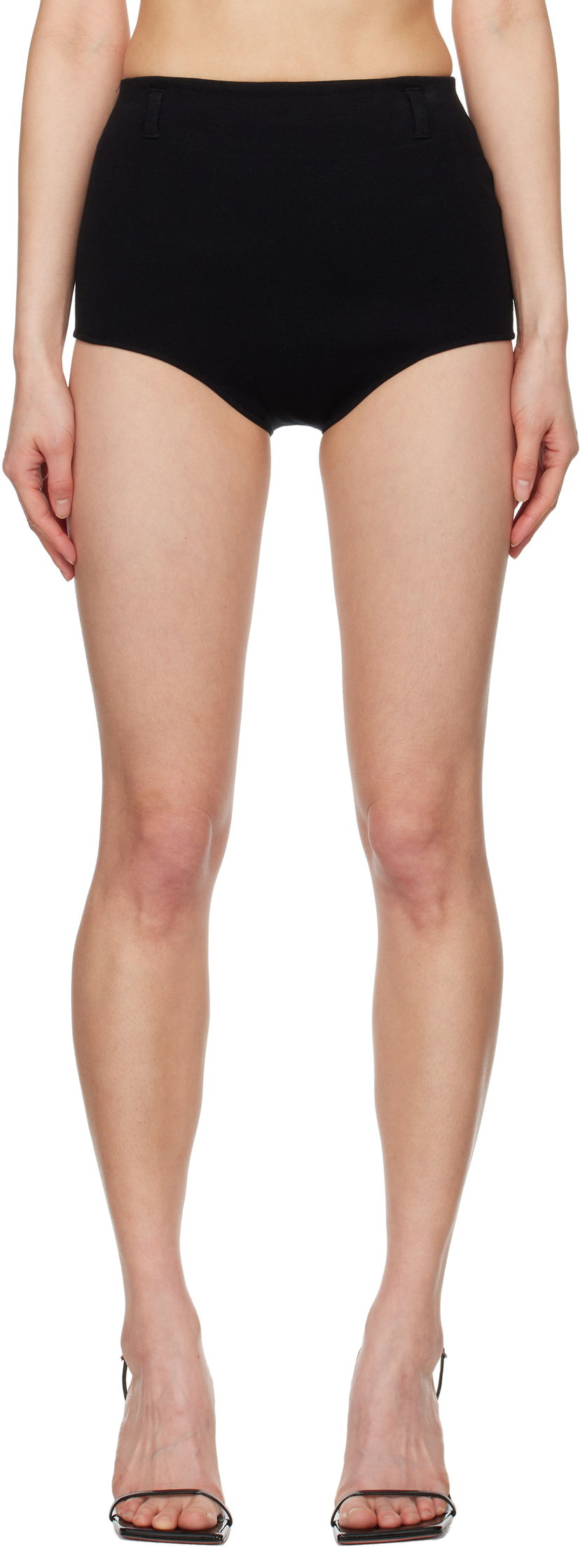 Trusser Coperni Coperni Knitted Shorts Sort | COPML138Y3012