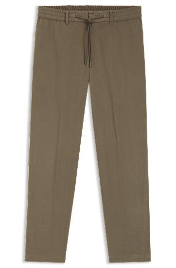 Bukser BOSS Relaxed-fit stretch Tech Corduroy trousers Grøn | 50549390, 0