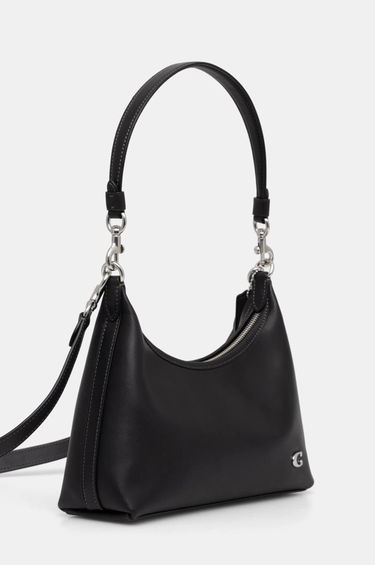Skuldertaske Coach Leather Shoulder Bag with Chain Strap Sort | CW640, 1