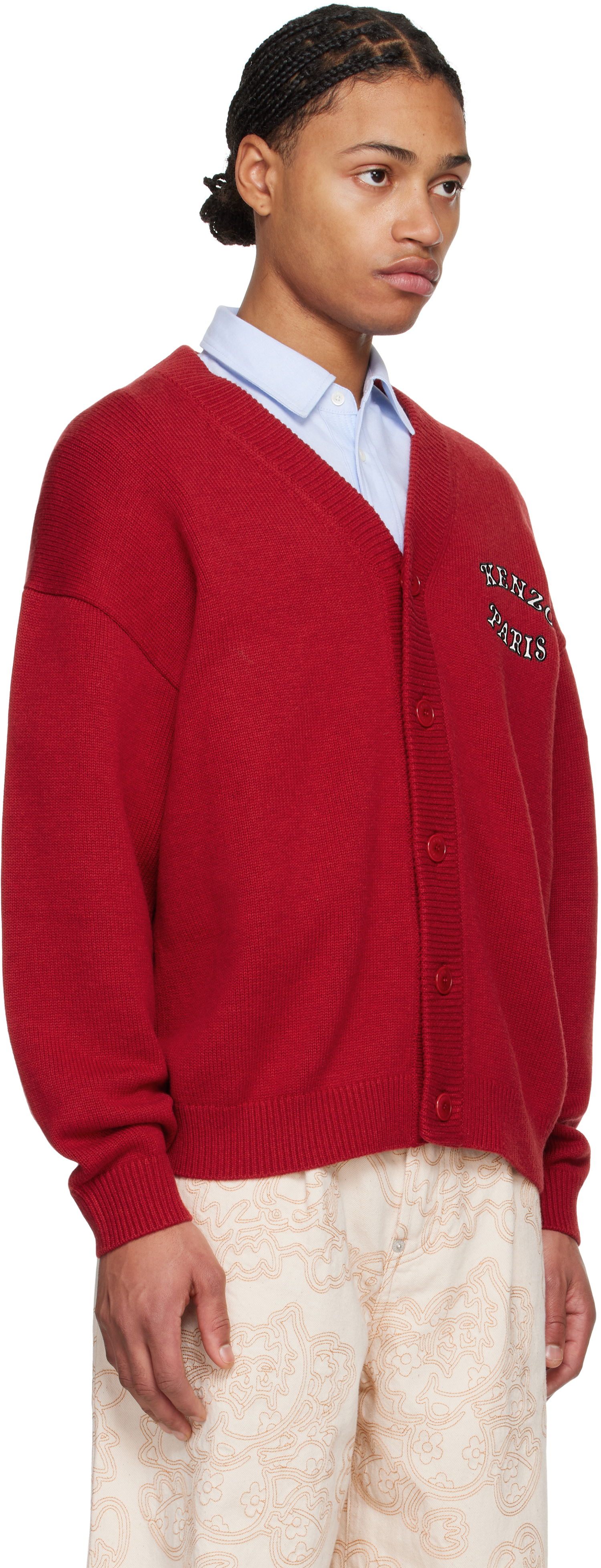 Sweater KENZO VERDY Edition Embroidered Logo Cardigan Rød | FF58CA7133CK, 1