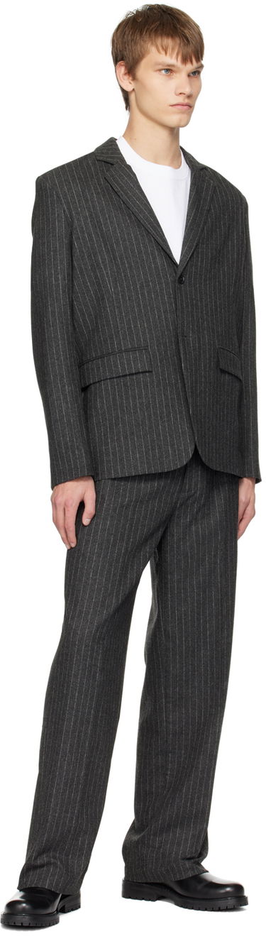 Jakke Samsoe Samsoe Samsøe Samsøe Cho Pinstripe Blazer Grå | M23400040, 3