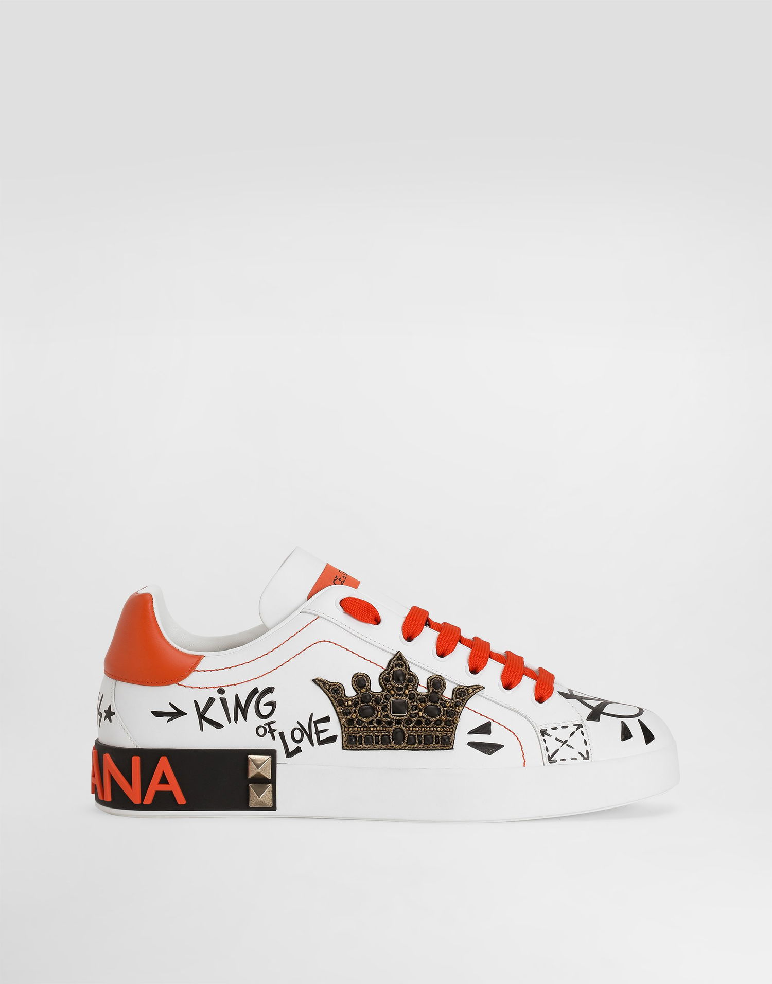 Sneakers og sko Dolce & Gabbana Portofino Nappa Calfskin Hvid | CS1759A02198W924, 0