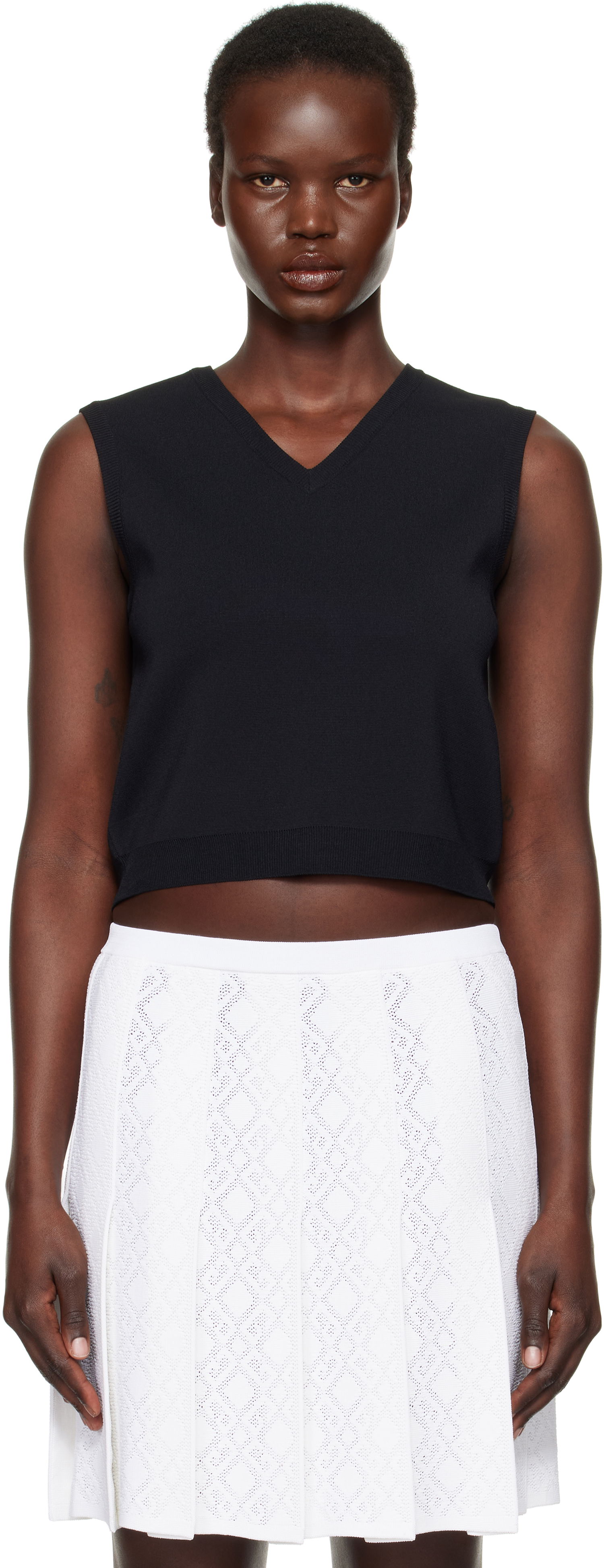 Tanktop Givenchy Sleeveless V-Neck Vest Sort | BW90TL4ZPG001, 0